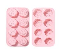 UR URLIFEHALL 2 Moules en Silicone en Forme de Rose - Moules pour Fondant Floral - Moules de Cuisson en Forme de Fleur pour Gâteau, Chocolat, Cookie, Bonbon, Savon, Cocktail