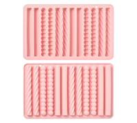 UR URLIFEHALL 2 Moules en silicone pour barres de chocolat Longues bandes Moules pour biscuits en forme de doigt pour la cuisson de pain, gâteau, bonbons, pudding, beurre, créations artisanales
