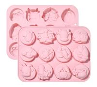 UR URLIFEHALL 2 Pcs 12 Moules en Silicone de Constellation du Zodiaque Moules en Silicone pour Chocolat Horoscope pour Gâteau, Bonbon, Pudding, Cookie, Savon, Fabrication de Bougie