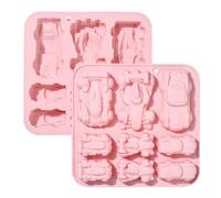 UR URLIFEHALL 2 Pièces Moule en Silicone en Forme de Véhicule pour la Décoration de Gâteaux, Chocolat, Bonbons, Pudding, Biscuits, Savon