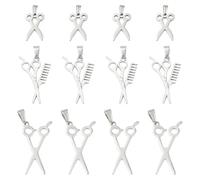 UR URLIFEHALL Breloques en métal plaqué argent sur différents thèmes pour la fabrication de bijoux, porte-clés, loisirs créatifs, sangles de téléphone