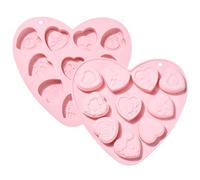 UR URLIFEHALL - Lot de 2 moules en silicone en forme de cœur pour gâteaux, chocolats, bonbons, décoration de bijoux DIY