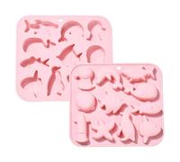 UR URLIFEHALL Lot de 2 moules en silicone sur le thème de l'océan pour bonbons, chocolat, gelée, glaçons, décoration de gâteaux, friandises pour animaux de compagnie