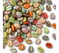 UR URLIFEHALL Lot de 200 perles ovales plates en acrylique pour la fabrication de bijoux, les loisirs créatifs, les bracelets, les porte-clés