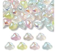 UR URLIFEHALL Lot de 35 perles en acrylique à paillettes pour fabrication de bijoux, 7 styles différents