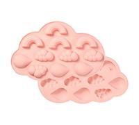 UR URLIFEHALL Lot de 5 moules 3D en silicone sur le thème des nuages arc-en-ciel pour décoration de gâteaux