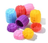 UR URLIFEHALL Lot de 50 moules en silicone réutilisables en forme de tournesol pour gâteaux, crèmes glacées, puddings, gelée