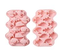 UR URLIFEHALL Moules en silicone avec motif de sirène, océan, poisson, baleine, requin, fondant, moules à gâteaux pour chocolat, bonbons, cupcakes, décorations sucrées, 2 pièces