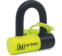 Ur59 Mini U Motorcycle Anti-Theft Lock, Double Lock And Double Function For Disc Or Chain Lock, Fork, Diameter 14 Mm Hardened Steel, Reminder Cable, Wheel Lock For Motorcycle, Scooter, Bike