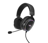 uRage Casque Micro Gaming (Casque Gamer optimisé PC PS5, certifié DTS X, Casque de Jeu Son Virtual Surround 7.1, LED RGB, Micro Amovible, Cable USB-A 2.2m) Noir