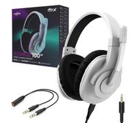 uRage Casque micro SoundZ 100 V2 – Over-ear, certifié DTS X, Micro Flip-to-Mute, Blanc