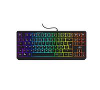 uRage Exodus 200 TKL Clavier de Jeu réactif avec Anti-ghosting, éclairage RVB, Format Tenkeyless, Disposition QWERTZ, Noir