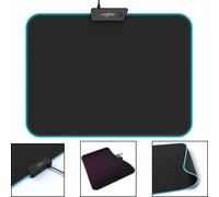 uRage Tapis de souris gaming Lethality 200 Illuminated – Noir, anti-dérapant, LED, filaire 35x26 cm