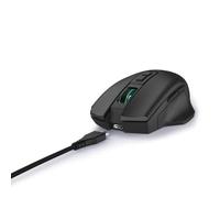 uRage Souris Gaming RGB Reaper 410" (Gaming Mouse Lumière LED, Ultra légère, droitier, 6 Boutons programmables, 6 200 dpi, capteur Optique, Logiciel, câble détachable 2m) Noir
