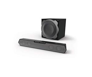 Urage Système audio Gaming "SoundZbar 2.1 Unleashed" (multicanal sans fil, 160 - 20000 Hz, Puissance musicale maximale 40 W, Alimentation secteur 230V, Bluetooth) Noir