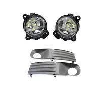 URAGER Feux Antibrouillard Pour VW Pour Transporter Pour T5 Pour Multivan Pour Caravelle 2003-2010 Kit Câblage Calandre À LED Noir Avec Interrupteur Feux brouillard(LED and frame)
