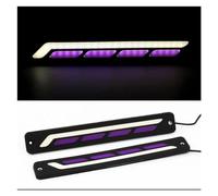 URAGER Phare Assemblage Feu De Jour LED Étanche DRL Couleur Blanc Violet Feu Antibrouillard Clignotant Feu Circulation Flexible Pour Voiture Projecteur Principal(Violet)