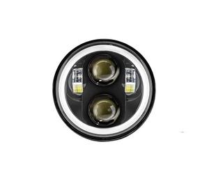 URAGER Phare Rond 5,75 Pouces Avec Feux De Jour 3/4 Pour FXDB VRSVD VRSCDX XG Phares Avant Moto(Le noir)
