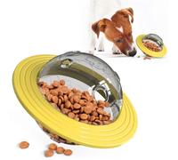 Uran Mall Dog Planet Distributeur de friandises interactif en forme d'OVNI Boule puzzle 16,4 cm de diamètre