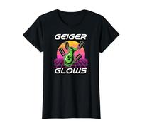 Uranium Glass Geiger Glows Radium Vaseline Collecting T-Shirt Graphique avec Valeur, Femme, Noir, L