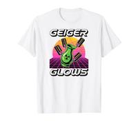 Uranium Glass Geiger Glows Radium Vaseline Collecting T-Shirt Graphique avec Valeur, Homme, Blanc, M