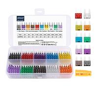 URAQT 120PCS Mini Fusible de Voiture, Kit D'assortiment de Fusibles de Lame de Voiture, Ensemble de Fusibles de Lame de Camion de Voiture Standard Assortis (2A/3A/5A/7.5A/10A/15A/20A/25A/30A/35A)