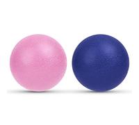 URAQT 2 Pièces Balles de Massage, Balle Lisse Lacrosse, Massage de Trigger Point, Boule Myofasicale, Lacrosse Massages ball pour la relaxation musculaire ultime, l'automassage,Bleu Foncé + Rose