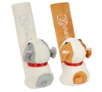 URAQT 2 Pièces Protege Ceinture de Securite Enfant, Protection Ceinture de Sécurité Enfant protege Ceinture Voiture Amovible et Doux（Chien）