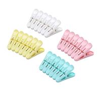URAQT 24 Pièces Pince à Linge, Mini Petit Plastique Pinces à Linge, Vent Antidérapant Plastique Pince à Linge Clip pour Chaussettes Un Pantalon Chemises