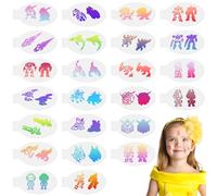 URAQT 24 Pièces Pochoir Maquillage Enfant,Kit de Tatouage Peinture Enfant pour Visage Corps,Pochoirs de Peinture Faciale Réutilisables pour Visage Corps Halloween Fête de Vacances Cosplay,MechWarrior