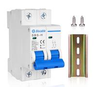 URAQT 2P Disjoncteur Miniature, DC 500V 63A, Sécurité Mini Disjoncteur MCB, Protection Contre Les Surcharges Solaire Photovoltaïque, DZ47-63Z-2P