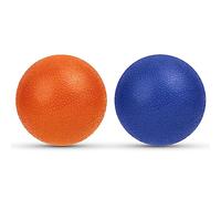 URAQT 2PCS Balles de Massage,Balle Lisse Lacrosse,Massage de Trigger Point | Boule Myofasicale, Lacrosse Massage Ball pour la Relaxation Musculaire Ultime, l'automassage, Bleu + Orange