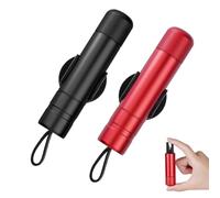 URAQT 2pcs Marteau de Sécurité pour Voiture, Outil de Sauvetage 2 en 1 Brise-Vitre et Coupe-Ceinture avec Socle d’Installation, Adapté aux Bus/Véhicules pour Sauver Vies (Rouge + Noir)