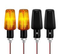 URAQT 4PCS Clignotant Moto LED, 12V Étanche Universel Clignotant, Indicateurs de Moto pour Scooter Quad Cruiser Off Road