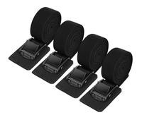 URAQT 4PCS Sangle d'Arrimage, 0.5M x 25mm Kit de Fixation avec Sangle de Serrage Boucle de Serrage avec Coussin Éponge, Anti-rayures pour Moto, Voiture, Porte Vélo, Puissance de Traction: 250 kg/Pièce