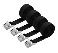 URAQT 4PCS Sangle d'Arrimage, 2M x 20mm Kit de Fixation avec Sangle de Serrage Boucle de Serrage, pour Moto, Voiture, Porte Vélo, Puissance de Traction: 250 kg/Pièce (Black)