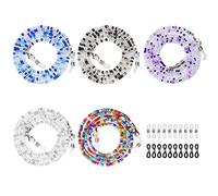 URAQT 5 Pièces Chaînes de Lunettes, Lunettes Chaîne de Lunettes Elégant Porte-Lunettes Perles Porte-Bracelet de Lunettes Antidérapante de Soleil Corde de Lunettes