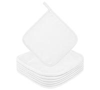 URAQT 6 Pcs Lingette Demaquillante Lavable, 20 x 20cm Serviette Microfibre pour le Visage, Serviettes Démaquillantes en Microfibres, Tampons Démaquillants Réutilisable(Blanc)