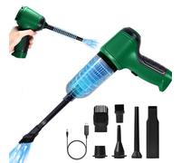 URAQT Aspirateur à Main sans Fil, 3en1 9000Pa Mini Aspirateur de Voiture Puissant, 4000mAh Puissant Aspirateur à Main sans Fil, USB Fast Charge, pour Nettoyage d'animaux Poils Voiture Maison（Vert）