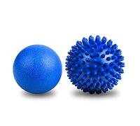 URAQT Balle de Massage Set, 2PCS Balles de Massage à Picots, Massage de Trigger Point, Boule Myofasicale, Boule d'exercice pour le dos Jambes Pieds Mains