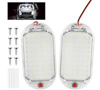 URAQT Barre de Lumière Intérieure à LED, 2PCS 48LED 12V Barre Lumineuse Intérieure 10W, avec Interrupteur on/Off, 800LM Blanche Barre de Bande Lampe pour Voiture/Camion/Camping-Car/Bateau/Van Ovale