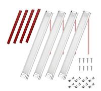 URAQT Barre de Lumière Intérieure à LED, 4PCS 12V 30cm Barre Lumineuse Intérieure 120LED avec Interrupteur on/Off, 1600LM Blanche Barre de Bande Lampe pour Voiture/Camion/Camping-Car/Bateau/Van