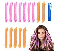 URAQT Bigoudi Bigoudis, 14pcs DIY Magic Hair Waves Curls Boucles en Spirale Sans Chaleur Bigoudis Kit de Coiffure avec Crochets de Coiffage pour Femmes, Filles, Cheveux Courts,Moyens, Longs