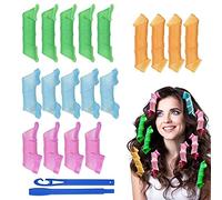 URAQT Bigoudi Bigoudis, 18pcs DIY Magic Hair Waves Curls Boucles en Spirale Sans Chaleur avec Crochets de Coiffage pour Femmes, Filles, Cheveux Courts, Moyens, Longs, La Plupart des Types de Coiffures