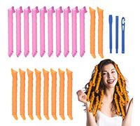 URAQT Bigoudi Bigoudis, 20pcs DIY Magic Hair Waves Curls Boucles en Spirale Sans Chaleur avec Crochets de Coiffage pour Femmes, Filles, Cheveux Courts, Moyens, Longs, La Plupart des Coiffures