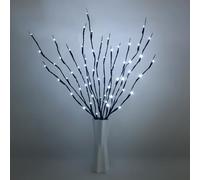 URAQT Branche Lumineuse Led avec 60 LED, 3PCS LED Brindille Lumières Blanc, 73CM Pliable Branches de Brindilles illuminées, Lampe pour Décoration pour Vase Arbre, Convient pour Noël, fête, Intérieur