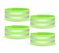 URAQT Brassard Réfléchissant, 4 Pièces Barres Parallèles Fort Pouvoir Collant Réfléchissante Sécurité Haute Visibilité pour La Plupart des Gens et Faire Vélo