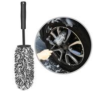 URAQT Brosse Jantes Voiture, Brosse de Nettoyage en Microfibre, Brosse Microfibre Voiture, Brosse de Roue de Voiture Jante sans Partie Métallique, Pas de Rayures Brosse Jantes Aluminium