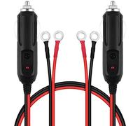 URAQT Câble d’Extension pour Allume Cigare, 2pcs 30cm 16 AWG 15A Adaptateur Allume-Cigare Power Câble 12v 24V avec Lumière LED pour Voiture Backup/Pompe à Air