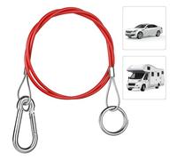 URAQT Câble de traction de voiture pour remorque et caravane, 1 m, câble de frein et de déchirure, avec crochet, corde de traction, mousqueton, force d'extraction 400 kg, pour remorque et caravane